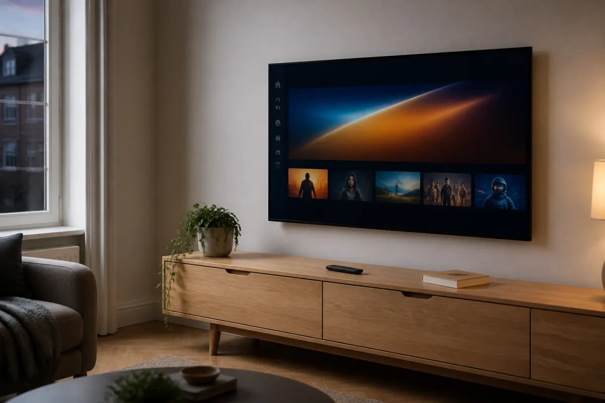 Living room TV ready for IPTV King setup